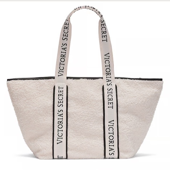 Sac Tote Victoria's Secret Ivory & Gold Édition Limitée 2017 - Neuf Avec Étiquettes - Taille Large